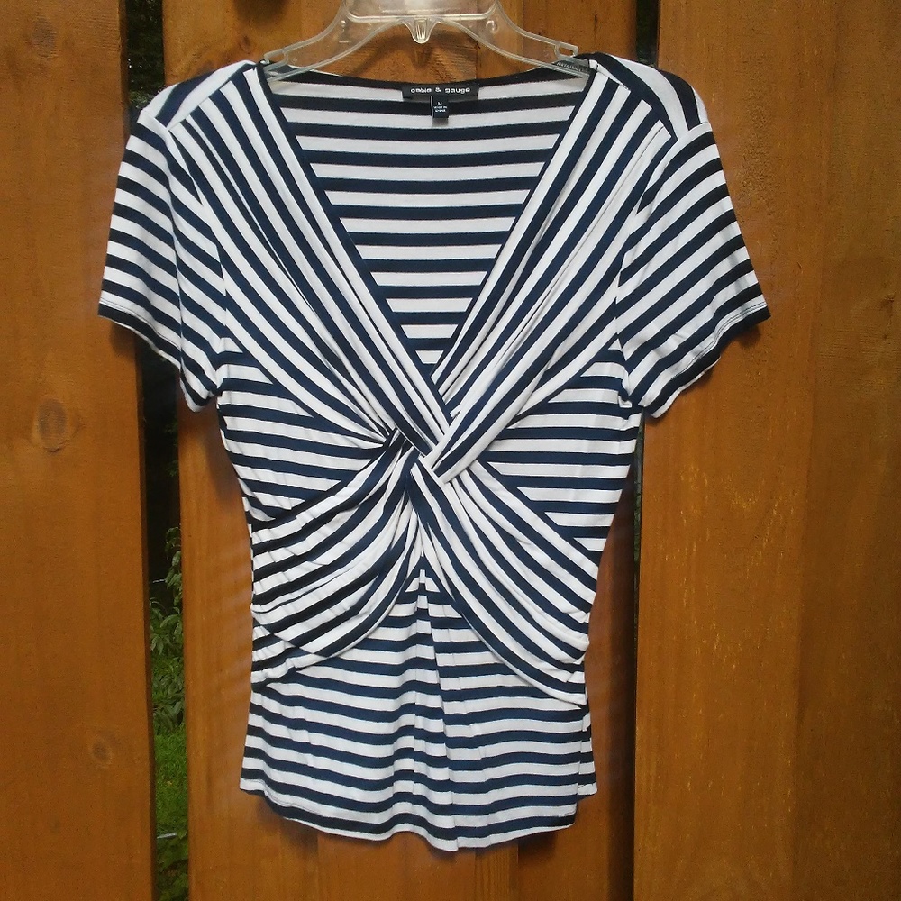 Cable and Gauge CrissCross/Wrap fitted top